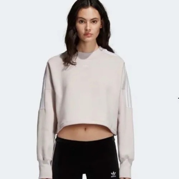 adidas Tops - Adidas Original Women’s Cropped Sweatshirt in Ice Purple/Lilac Si…